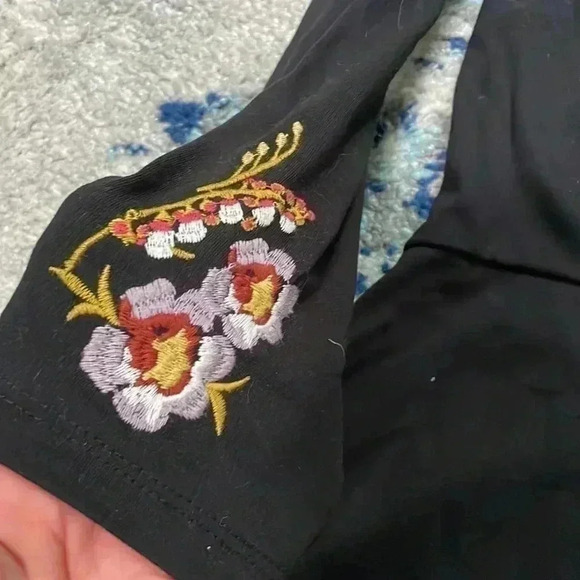 LOFT longsleeve, fit and flare embroidered floral dress zero - Picture 4 of 7